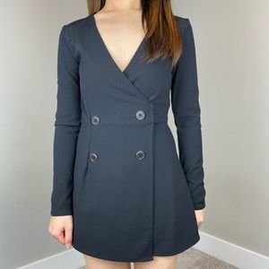 H&M Black Long Sleeves Jumpsuit